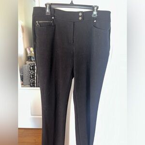 Jones New York Collection Stretch Straight Leg Pants Size 12 Black